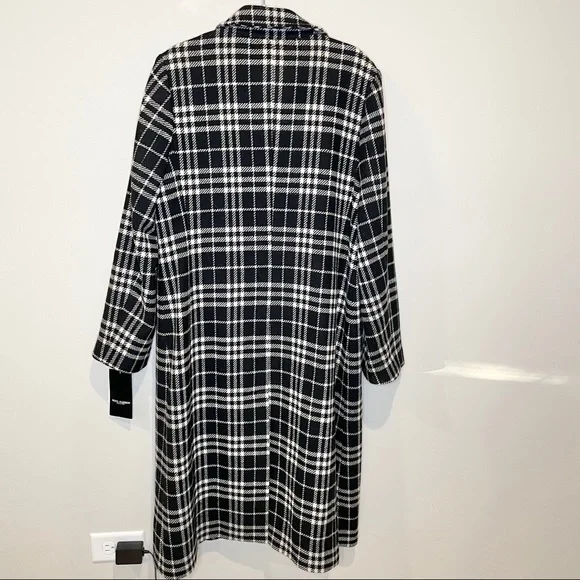 NWT Coat Black & White Plaid - Picture 3 of 11